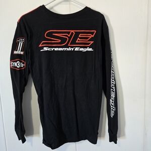 Harley-Davidson Black and Red Screamin' Eagle Long Sleeve Shirt